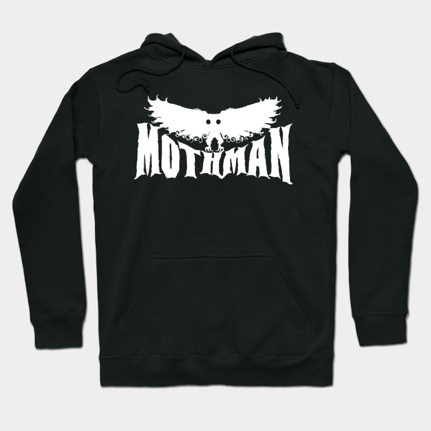 Mothman West Virginia Wing Humanoid Moth Retro Vintage White Albino Hoodie by National Cryptid Society